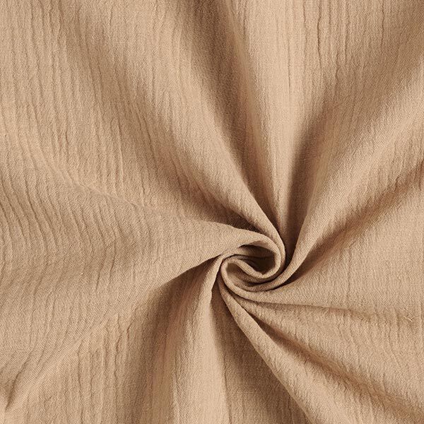 GOTS Mousseline/dubbel gehaakte stoffen | Tula – beige, image number 1