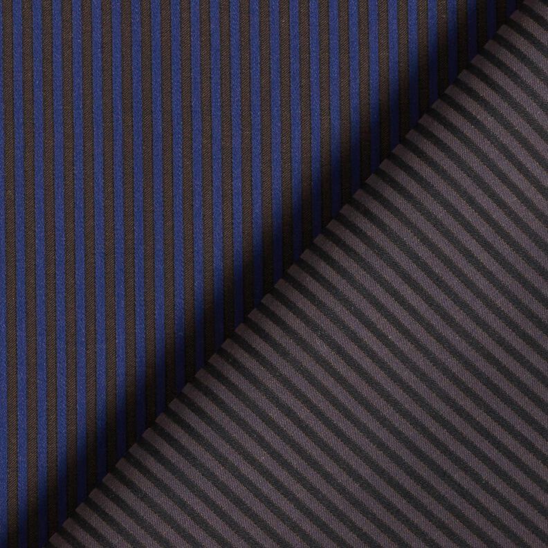 Overhemdenstof strepen – marineblauw/bruin,  image number 4