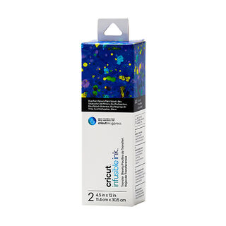 Cricut Joy Infusible Ink transfervellen Paint Splash - 2 vellen [ 11,4 x 30,5 cm ] – blauw, 