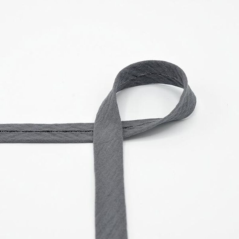 Biasband Mousseline [20 mm] – grijs,  image number 1