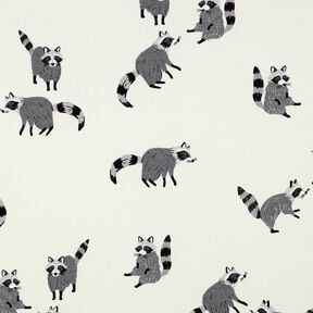 Katoenjersey Wasberen Digitaal printen | Poppy Fabrics – ecru, 