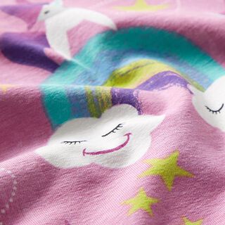 katoenjersey eenhoorn Happy Yuni – roze, 