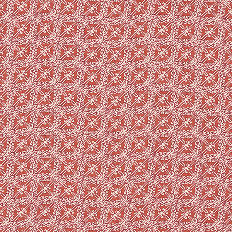 Polyestersatijn paisley ruiten – koper, image number 1