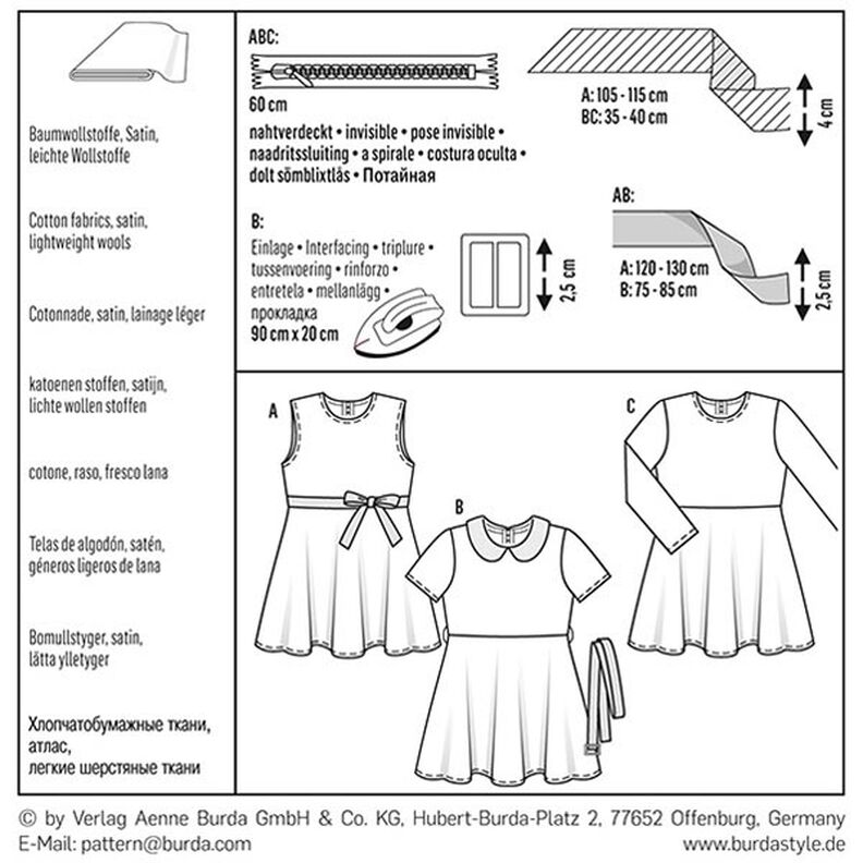 Meisjesjurk, Burda 9379,  image number 5