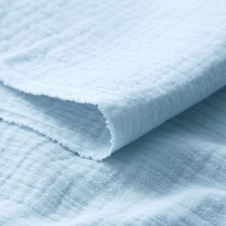 Mousseline/dubbel gehaakte stoffen – babyblauw,  image number 5