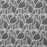 Viscosejersey abstracte bladeren – zwart/wit,  thumbnail number 1