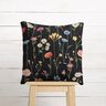 Decostof Gobelin Wilde bloemen – zwart/roos,  thumbnail number 8