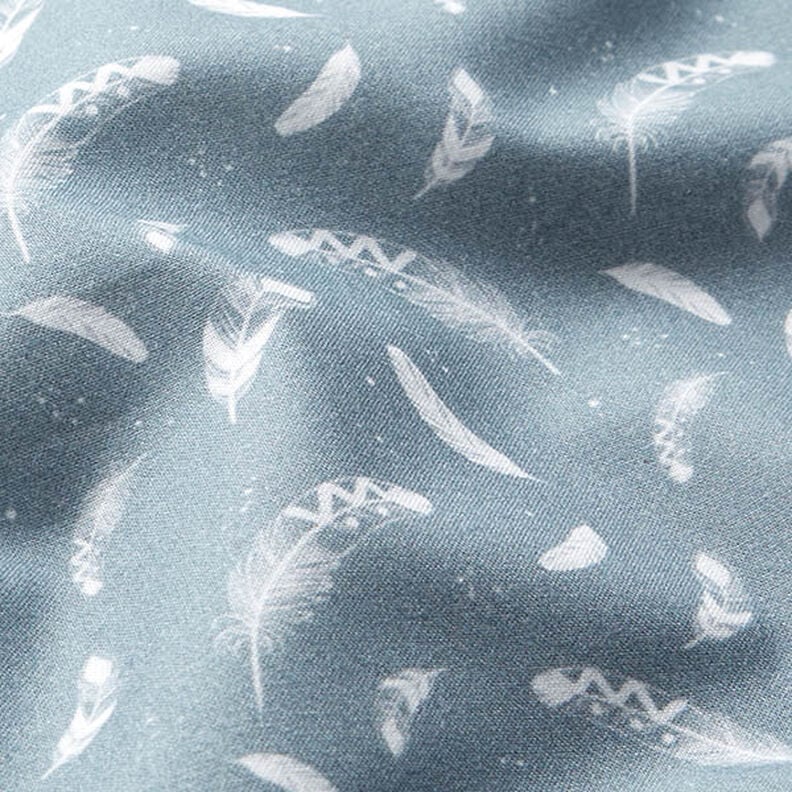 Biologisch katoenpopeline Veren – duifblauw,  image number 2