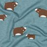 Katoenjersey Beren | Poppy Fabrics – blauwgrijs/kastanjebruin,  thumbnail number 2