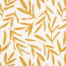 Decostof Half panama Minimalistische bladeren – mosterd/natuur,  thumbnail number 1