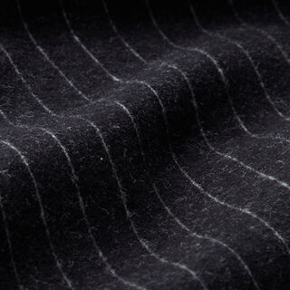 Breijacquard geruwd naaldstrepen – zwart, 