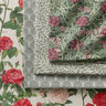 Decostof Half panama Jasmijn bloemen – donkergrenen/bordeauxrood,  thumbnail number 5