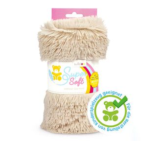 SHAGGY pluche [1 M X 0,75 M | Flor: 20 MM] - lichtbeige | Kullaloo, 