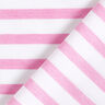 Piqué jersey strepen – wit/pink,  thumbnail number 4