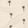 Mousseline/dubbel gehaakte stoffen geborduurde palmbomen  | Poppy Fabrics – ecru/donkerolijf,  thumbnail number 2