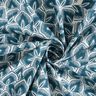 Katoenen stof Cretonne Abstracte bladeren – oceaanblauw/ivoor,  thumbnail number 3