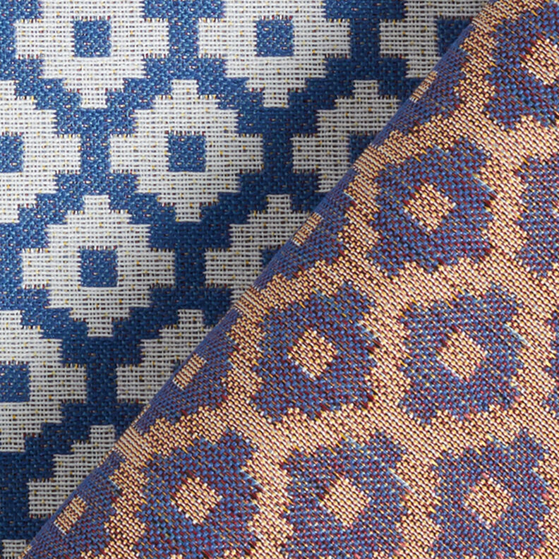 Outdoorstof jacquard Ruiten – blauw,  image number 4
