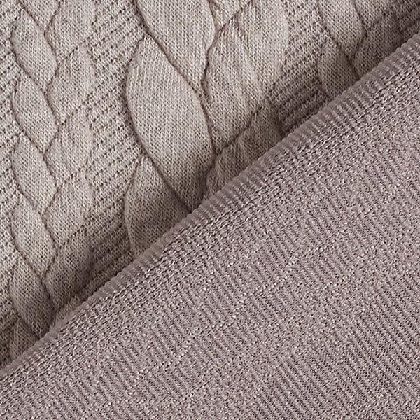 Jerseyjacquard cloqué kabelsteekpatroon – beige,  image number 4