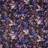 Viscosestof Cupro aquarelbloemen – zwart/blauwlila,  thumbnail number 1