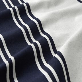 Decostof Panama Blokstrepen – zwart blauw/nevelgrijs, 