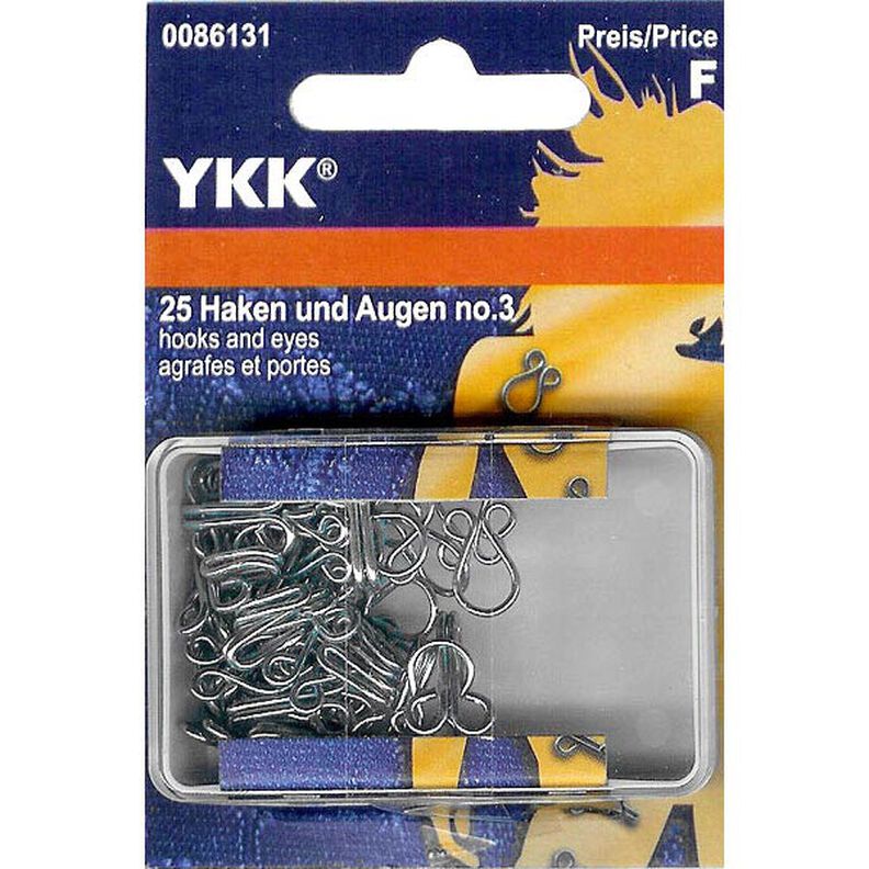 Jurkhaken en ogen 2 – zilver | YKK,  image number 1