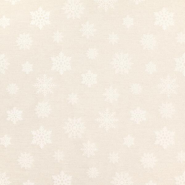 Decostof jacquard Glinsterende sneeuwvlokjes – natuur/goud, image number 1