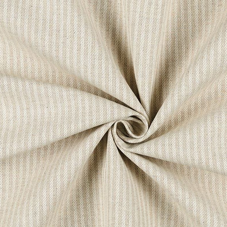 Meubelstof jacquard strip – beige,  image number 2