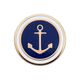 Metalen knoop Oogje Anker – marineblauw/goud,  thumbnail number 1