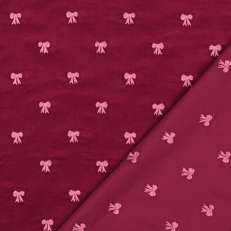 Babyrib geborduurde strikken | Poppy Fabrics – karmijnrood,  image number 4