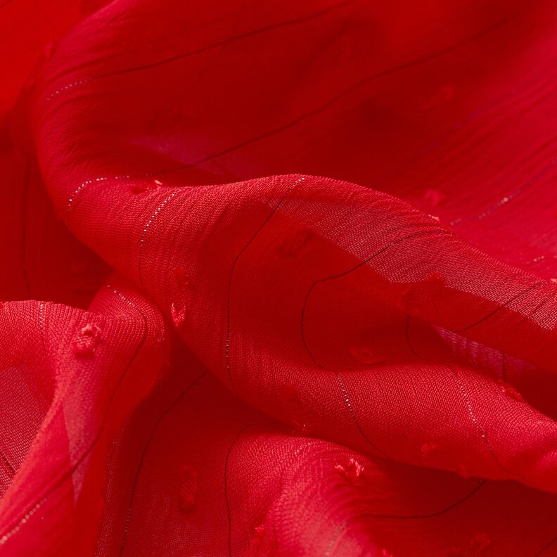 Chiffon dobby metallic krijtstreep – rood/zilver metallic, image number 2