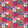 French Terry sommersweat Grote bloemen – petroleum,  thumbnail number 1