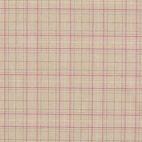 Viscosemix Glencheck met lurex – amandel/druif, 