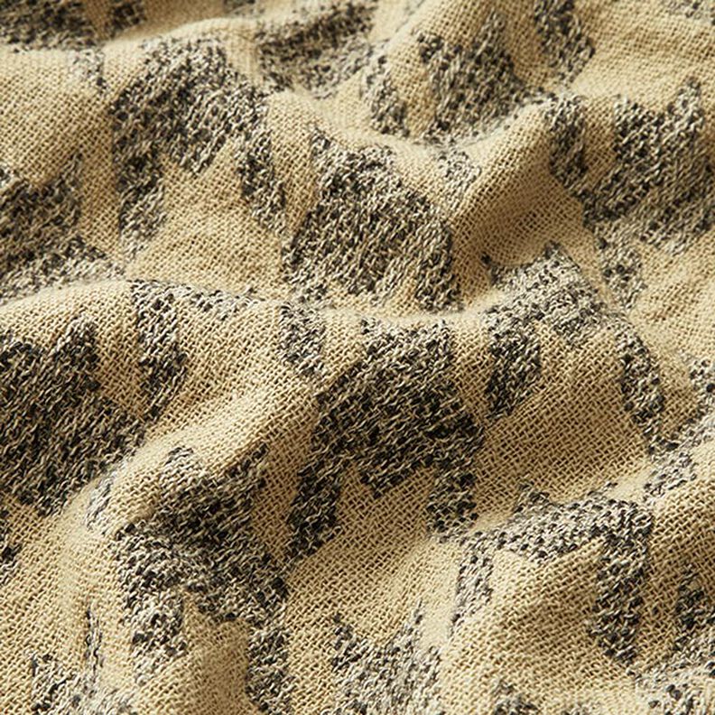 Dubbel geweven grote pied-de-poule – beige/grijs,  image number 2