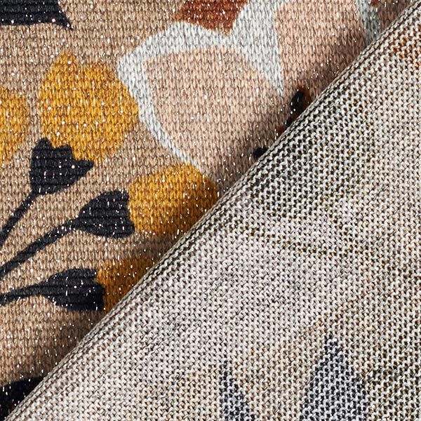 Fijngebreide bloemen met glitteraccenten – donkerbeige, image number 4
