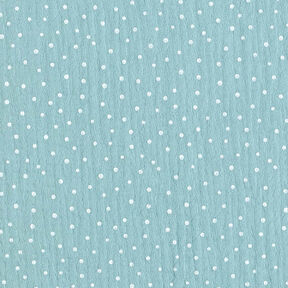 Mousseline/dubbel gehaakte stoffen Stippen – duifblauw, 