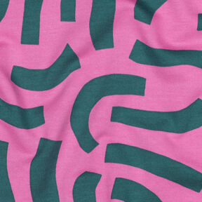 French Terry Playful | Nerida Hansen – pink/petroleum, 