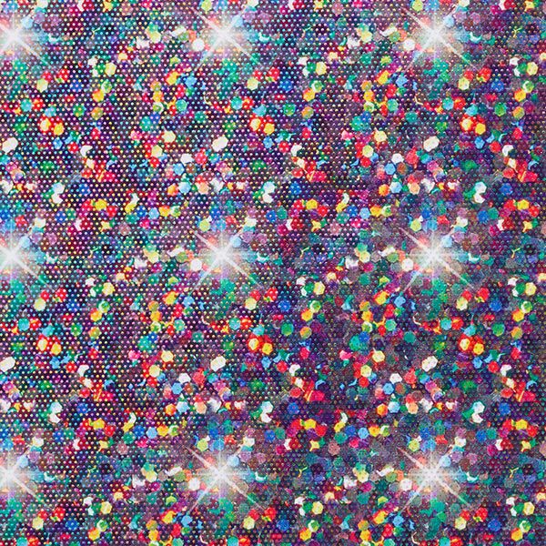 Foliejersey glinsterende confetti – lila,  image number 1