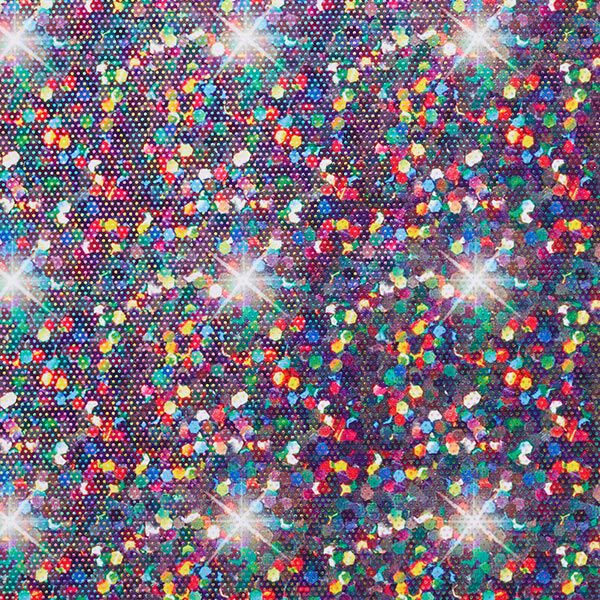 Foliejersey glinsterende confetti – lila, image number 1
