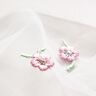 Softmesh opgestikte bloemen – wit/roos,  thumbnail number 6