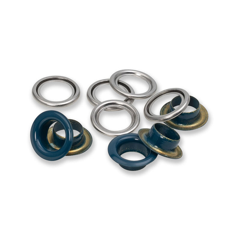 Oogjes met sluitringen [20 stuks | Ø 11 mm] | Prym – marineblauw/zilver metallic,  image number 2