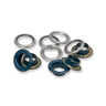 Oogjes met sluitringen [20 stuks | Ø 11 mm] | Prym – marineblauw/zilver metallic,  thumbnail number 2