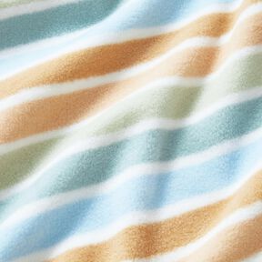 antipilling fleece kleurrijke strepen &ndash; wit/groen, 