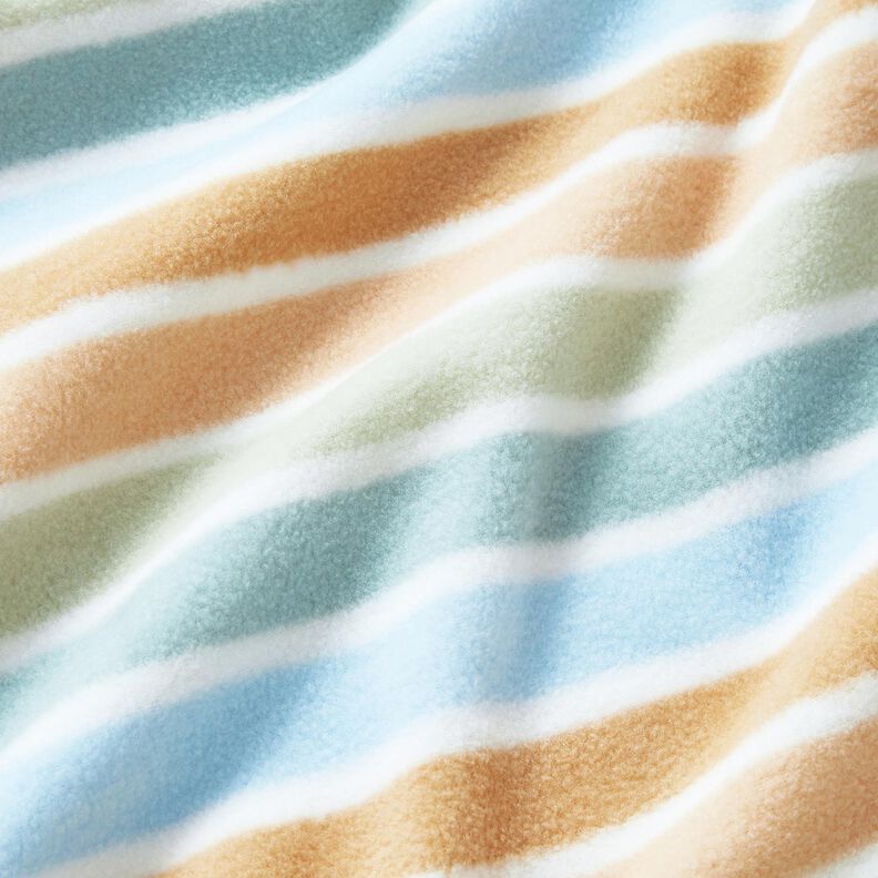 antipilling fleece kleurrijke strepen – wit/groen,  image number 2