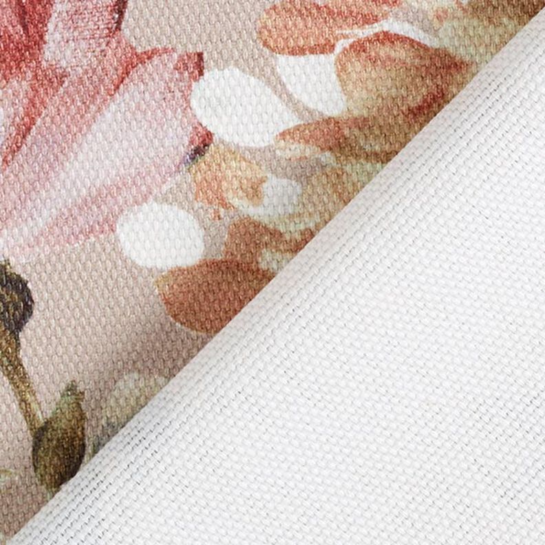 Panama decostof Floris – beige/roze,  image number 3