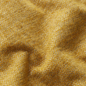 Bekledingsstof Chenille Mix – currygeel/zilvergrijs, 