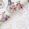 Katoenen stof Cretonne Retro fietsen – ecru,  thumbnail number 4