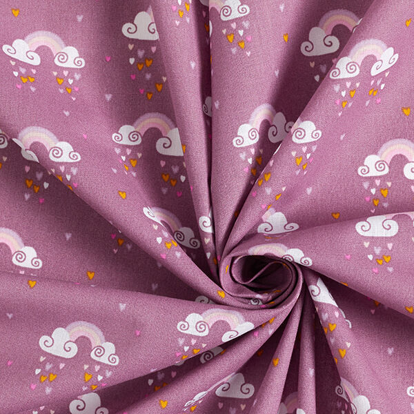 Katoenpopeline Regenbogen – pastelviolet, image number 3