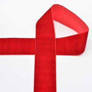 Fluweelband Effen [36 mm] – rood, 