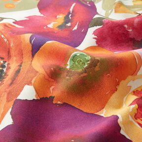 Decopaneel Keper Aquarel bloemen – ivoor/bessen, 