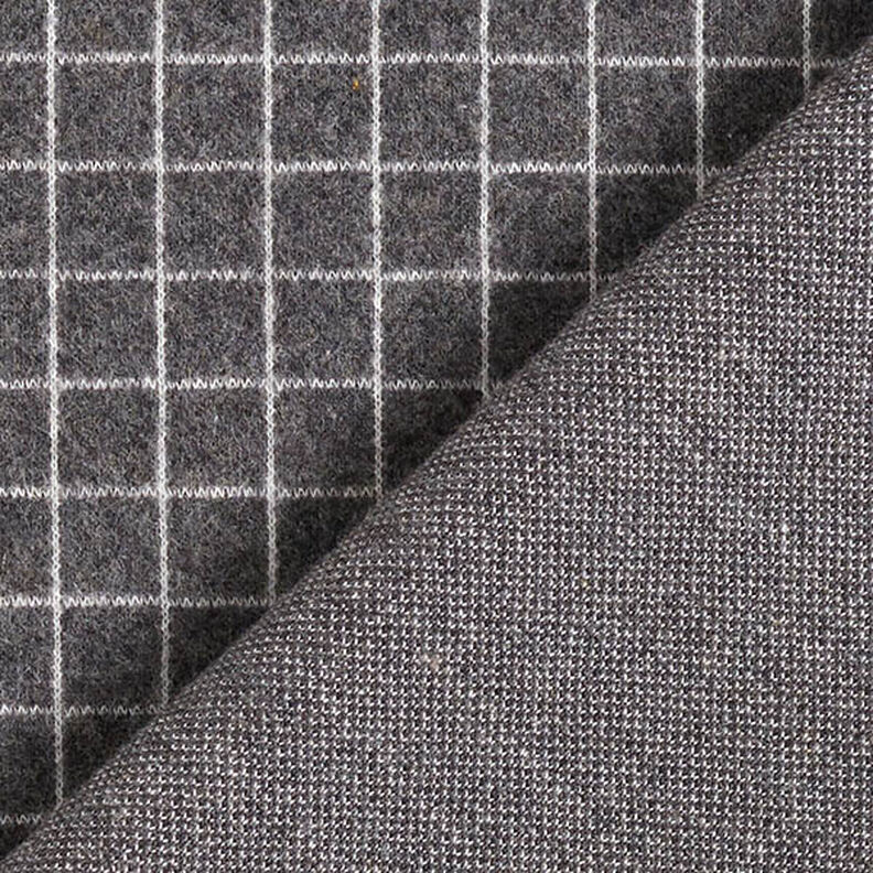 Breijacquard geruwd rasterruit – donkergrijs, image number 5